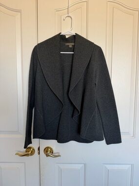 Tommy Bahama Dark Charcoal Draped Open-Front Jacket